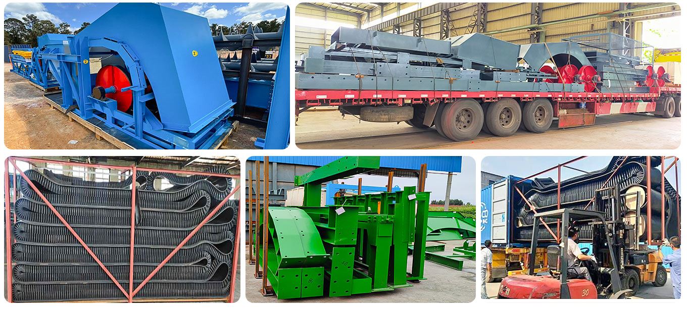Corrugated Belt Conveyor Package Delivery Corrugated Belt Conveyor Package Delivery